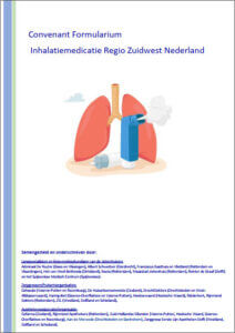 illustratie van longen met een inhalator en pufjes