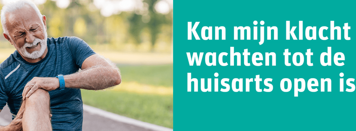 Oudere man is gevallen en heeft zijn knie geblesseerd
