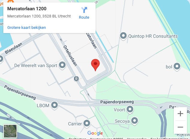 plattegrond van papendorp